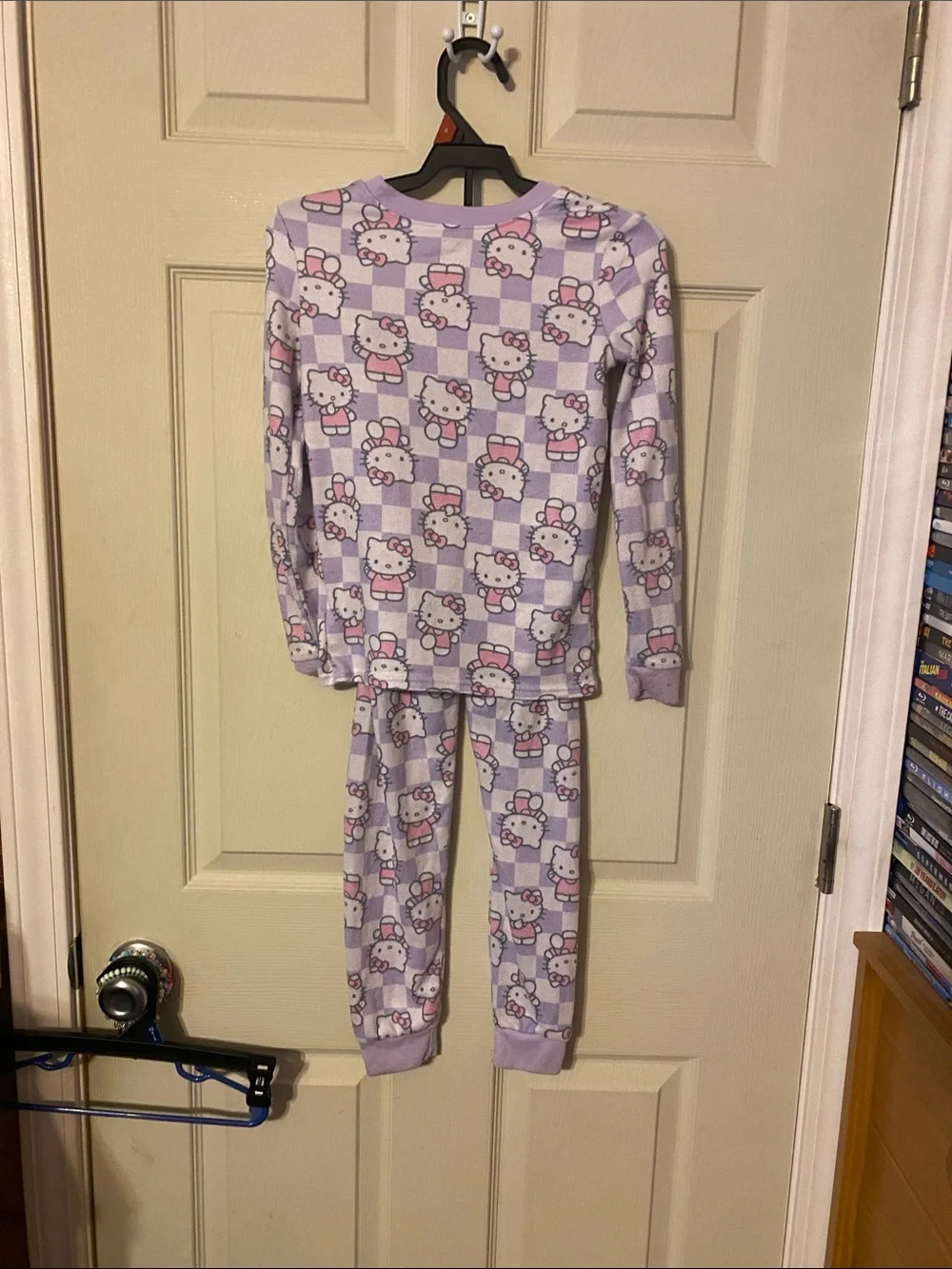 Hello Kitty Lavender and Pink Kids Pajama Set - Long Sleeve Top & Pants